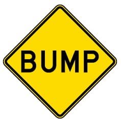 Village Name-Bump Ahead Sign